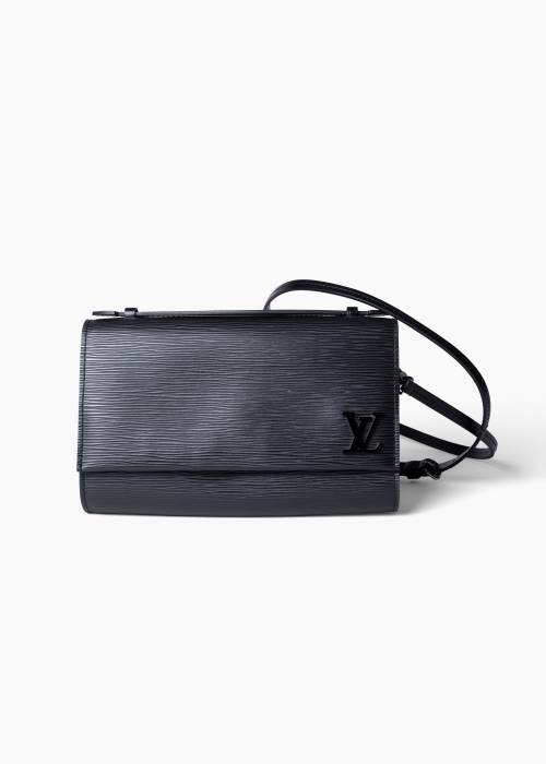 Sac Cléry en cuir épi noir