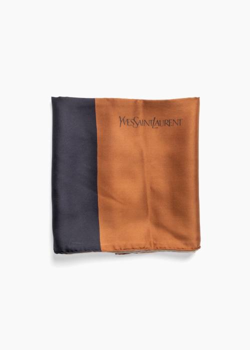 Carré vintage Yves Saint Laurent en soie – Motif color-block