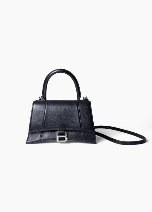 Sac à main Hourglas en cuir noir - Petit
