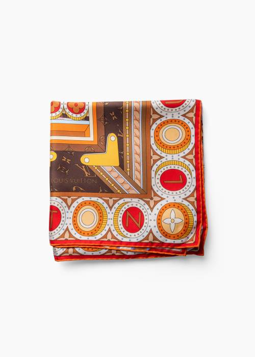 Carré de soie 90 "Jeu de Voyage"