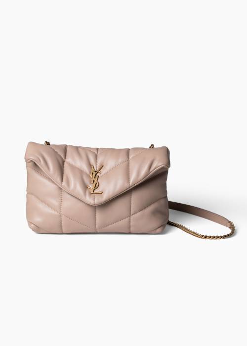 Sac Puffer Toy en cuir d'agneau beige