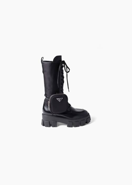 Bottes "Monolith" en cuir noir