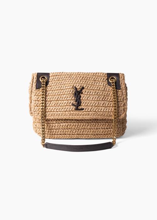 Niki Medium Raffia Bag