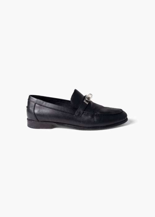 Destin black leather loafers