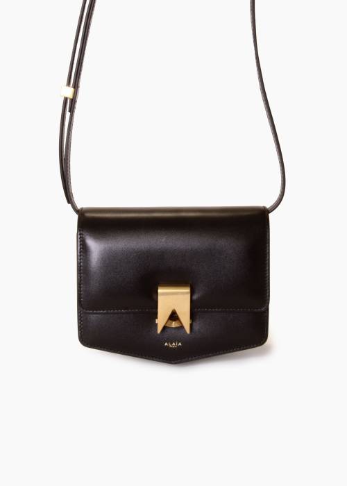 Le Papa Small Tasche aus schwarzem Leder