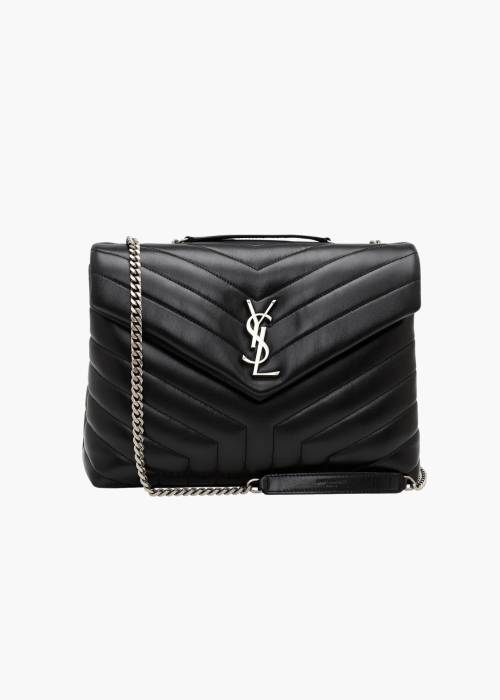 Loulou Medium Bag in Black Leather