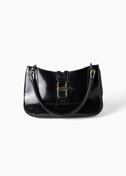 Sac à main en cuir noir