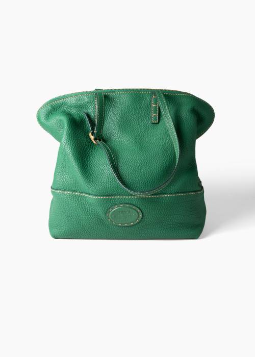 Sac à main en cuir vert