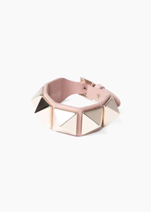 Rockstud leather bracelet