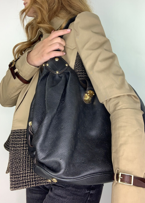 Louis Vuitton brown leather handbag