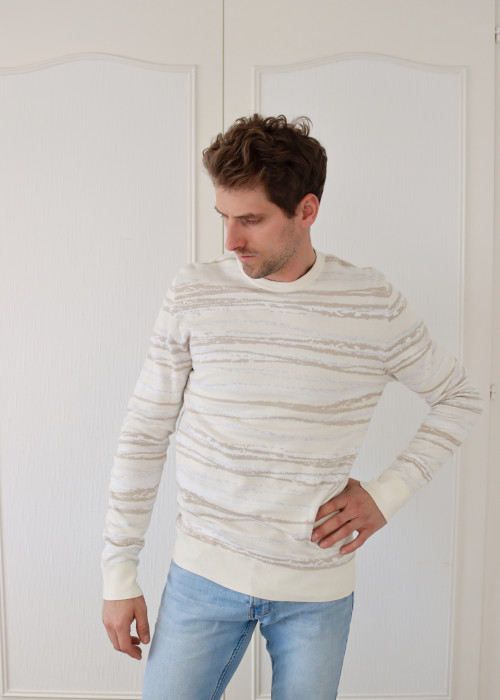 Pullover aus weißer Baumwolle