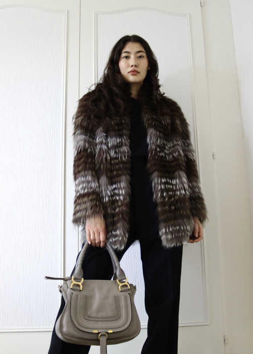 Cashmere and fox jacket