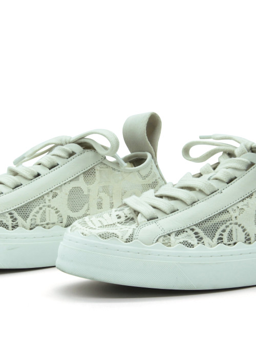 White lace trainers