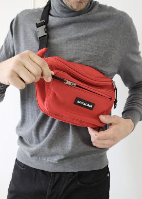 Red fabric bag