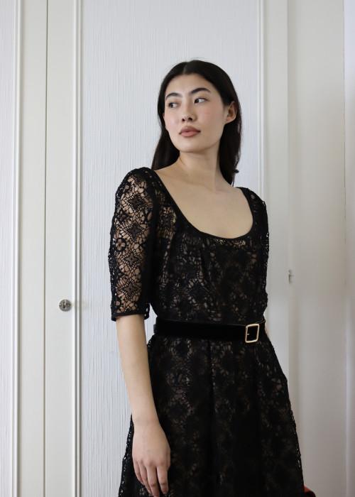 Louis Vuitton black cotton dress