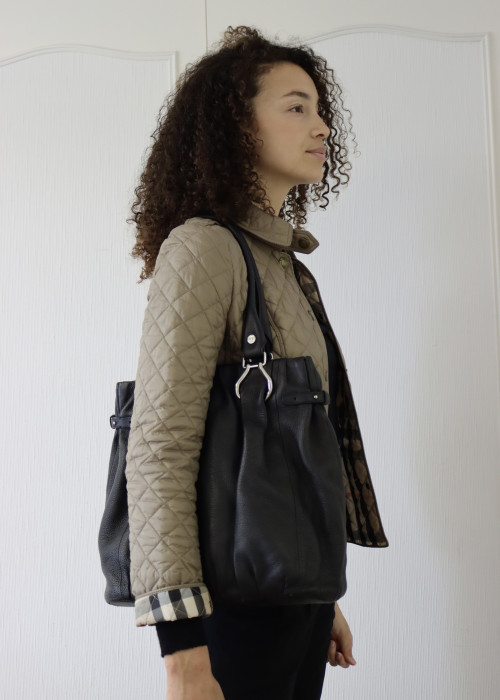Celine Handtasche aus schwarzem Leder