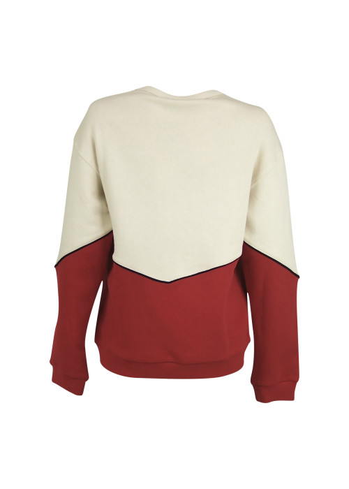 Red and beige cotton jumper