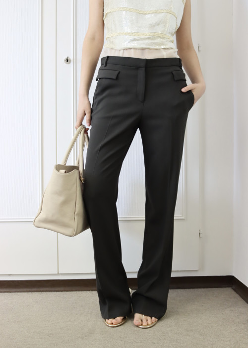 Brown low rise trousers