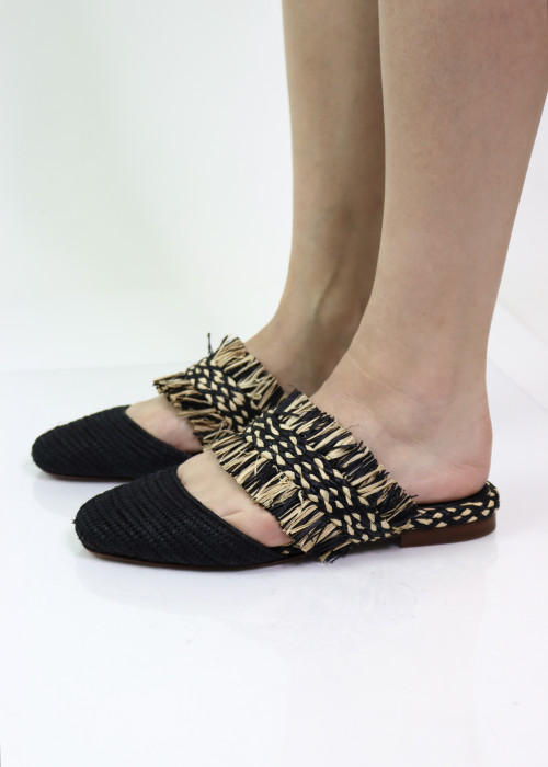 Raffia sandals