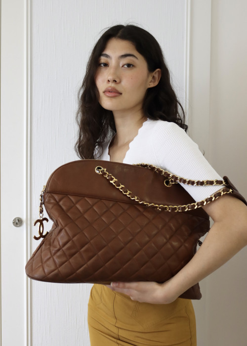 Chanel Handtasche aus braunem Leder