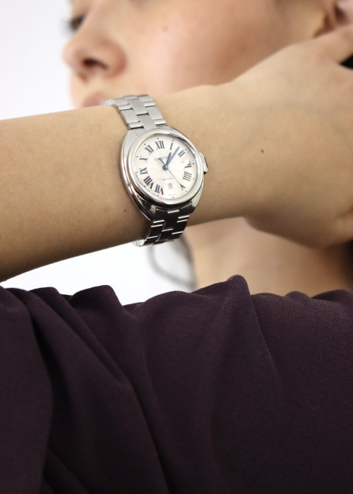 Clé de Cartier-Uhr aus Stahl