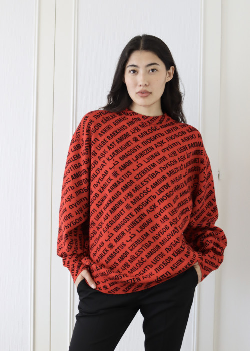 Red wool sweater Balenciaga