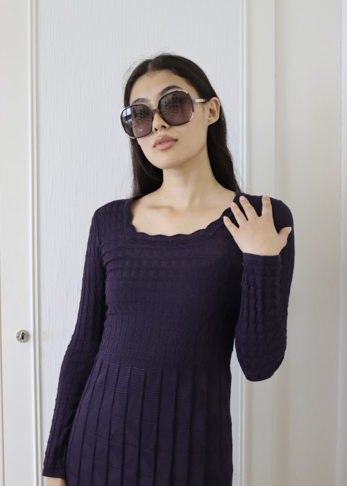 Purple wool dress
