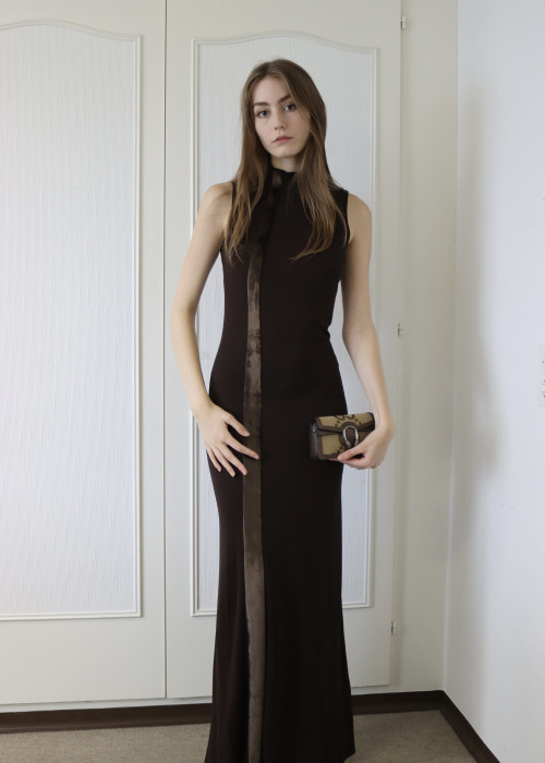 Brown long dress