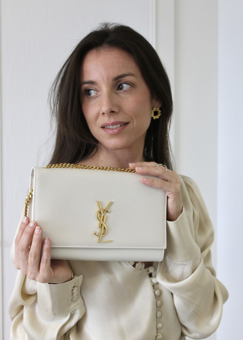 Kate bag in off-white leather