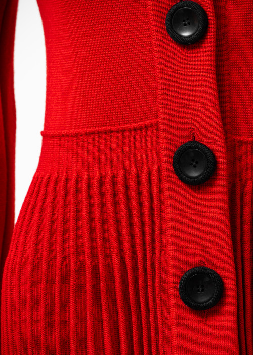 Red wool jacket dress