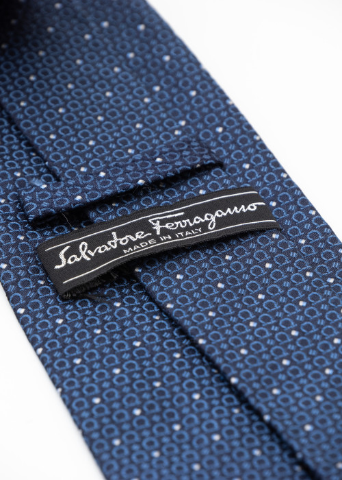 Marineblaue Krawatte aus Seide