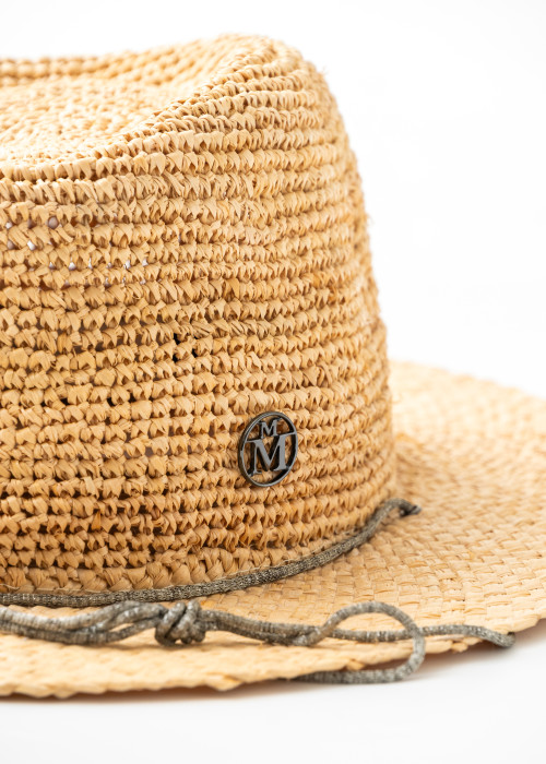 André raffia fedora hat