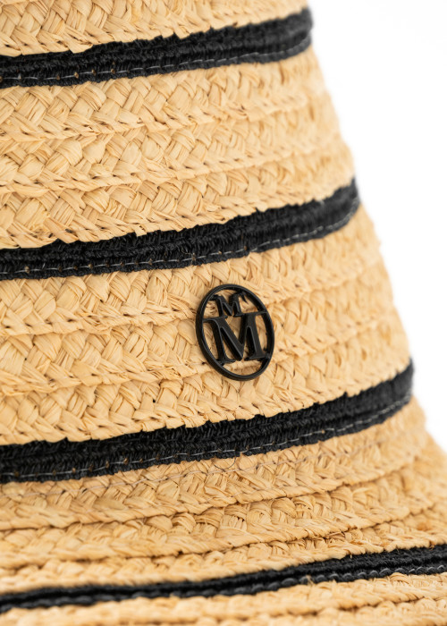 Kate striped straw fedora hat