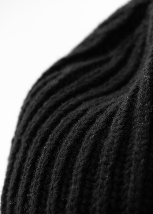 Black wool and cashmere hat