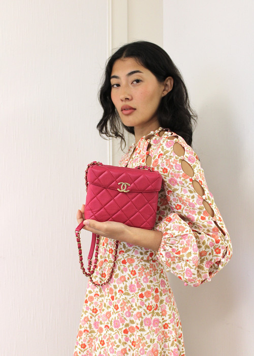 Sac bandoulière Small Box rose