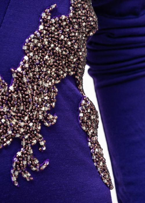 Purple long gala dress