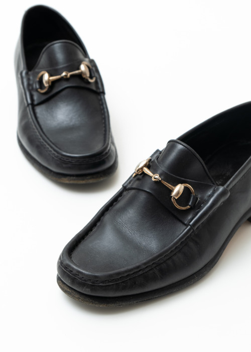 Horsebit black loafers