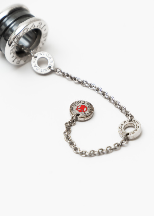 Save the Children” bracelet in sterling silver and black ceramic