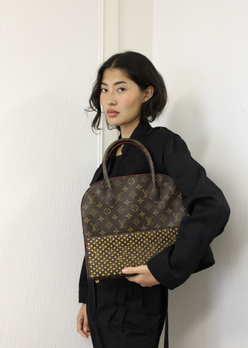 Sac Amfar Monogram avec clous