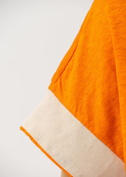 Orange tee-shirt dress