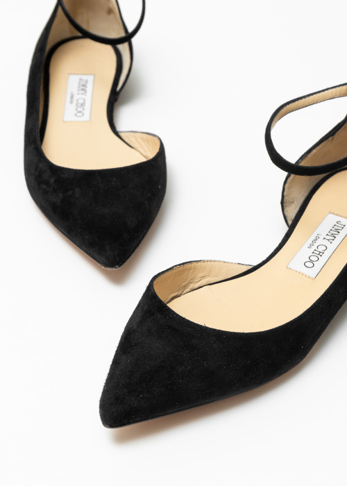 Ballerines en daim noir