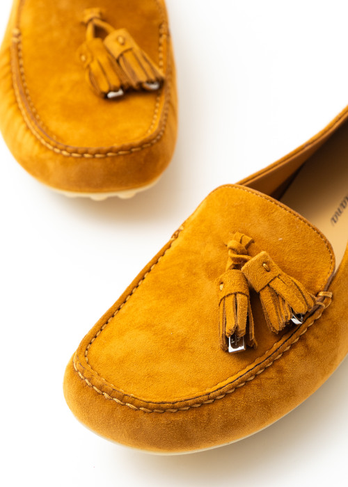 Suede driver loafers