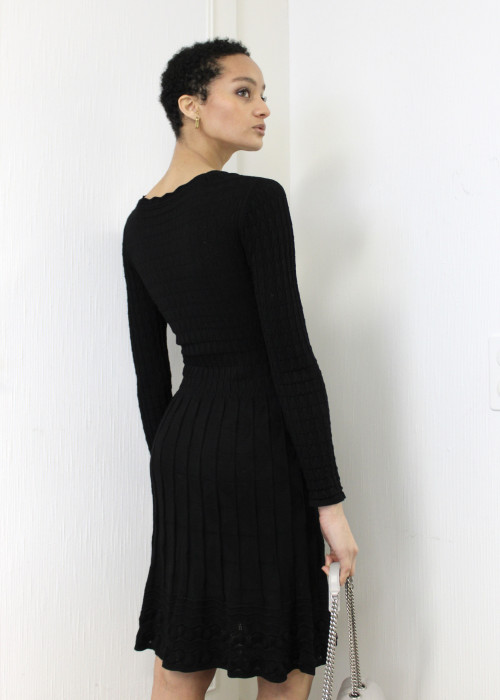 Long-sleeved black dress