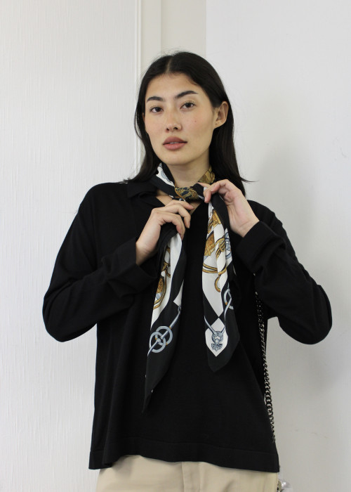 Vintage black and gold “Cliquetis” scarf