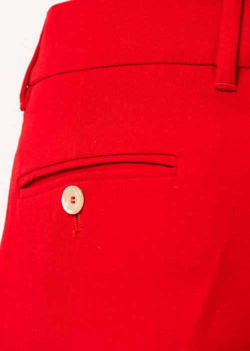 Pantalon à pinces rouge