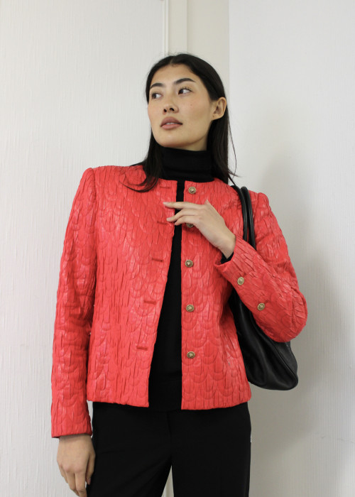 Short red jacket