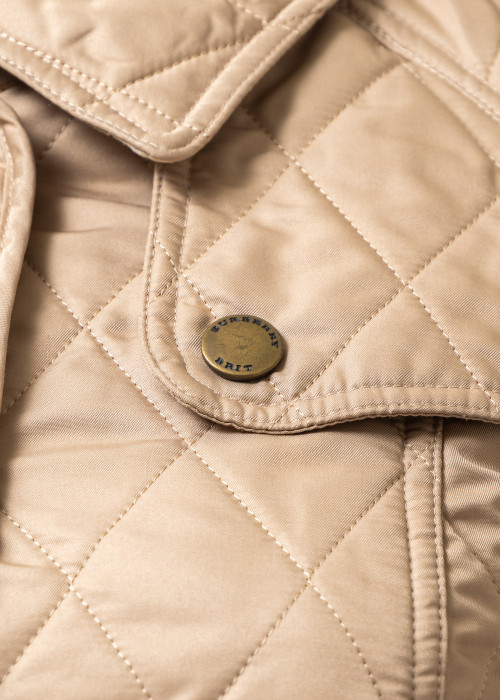 Beige quilted jacket