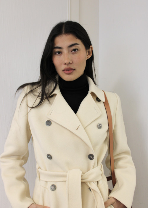 Ecru wool coat