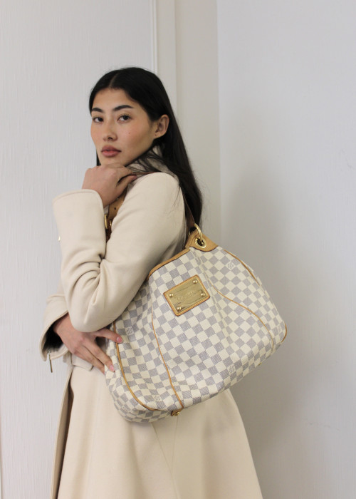 Sac Galliera PM en toile damier