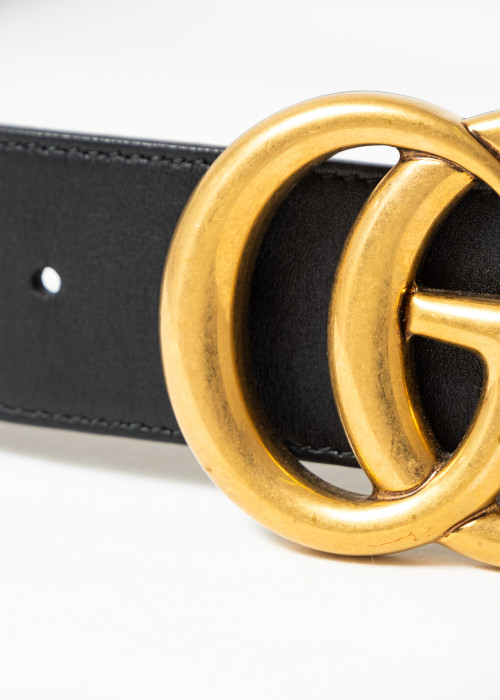 Ceinture noire en cuir